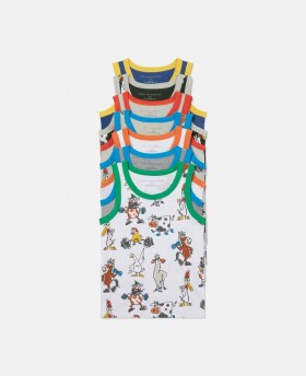  Stella McCartney 7 bucăți de maieuri cu imprimeu Farmyard, multicolore | Încălțăminte și accesorii pentru copii