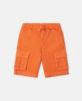  Pantaloni scurți cargo cu talie cureaua Stella McCartney portocalii | Pantaloni și pantaloni scurți pentru copii