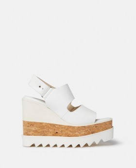  Sandale Stella McCartney Elyse Alter Mat cu platformă, alb pur, pentru femei - Pantofi cu platformă