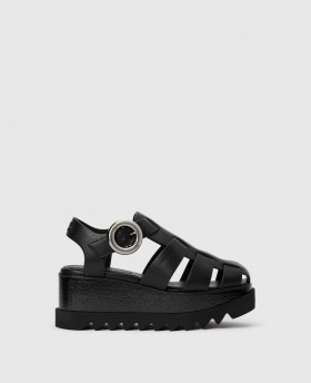  Sandale Stella McCartney Elyse cu platformă, negre, pentru femei | Sandale
