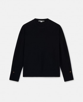  Stella McCartney Pulover Stella Iconics cu manșete divizate Negru | Hanorace și tricouri pentru femei