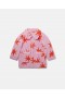 Stella McCartney Bright Stars kabát ružovo-červený | Detské vrchné oblečenie