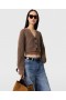  Stella McCartney Hybrid Cropped Cardigan Brown | Dámsky pletený tovar