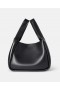  Stella McCartney Logo Double Hore Handle Crossbody Kabelka Midnight Black | Dámske Kabelky s Horným Rukoväťou