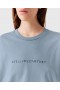 Stella McCartney Logo Oversized Cotton T-shirt Mineral Blue | Dámske mikiny a tričká