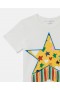  Stella McCartney Star Graphic Fringed T-shirt Cream | Detské tričká a topy
