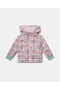 Stella McCartney Stella Woodland Lettering Hooded Raincoat Pink | Detské vrchné oblečenie