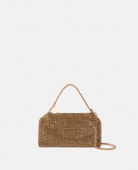  Stella McCartney Falabella Crystal Mesh Ramenná Kabelka Metalická Hnedá | Dámska Ikonická Falabella