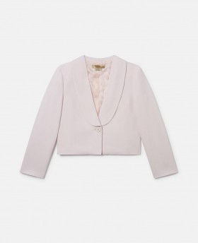  Stella McCartney - Sako s klopou a šálom - ružové | Detské vrchné oblečenie