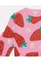  스텔라 매카트니 딸기 프린트 프린지 스웨트셔츠 핑크 | 아동용 티셔츠 및 탑