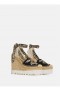  Stella McCartney Gaia platformske espadrile s petom, crne | Ženske espadrile