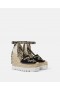  Stella McCartney Gaia platformske espadrile s petom, crne | Ženske espadrile