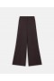  Stella McCartney Visoke široke vunene hlače tamno čokoladno smeđe boje | Ženske hlače i kratke hlače