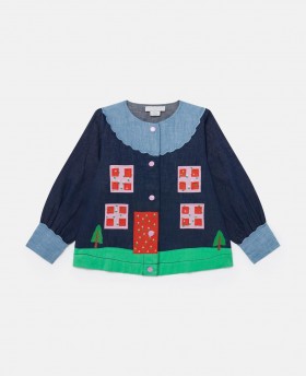 Stella McCartney Farmyard Appliqué bluza dugih rukava u višebojnoj boji | Dječje majice i topovi