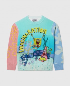 Stella McCartney Spongebob Grafički pulover s okruglim izrezom u više boja | Dječji džemperi i kardigani