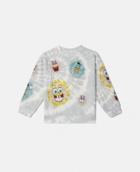Stella McCartney Spongebob Grafička Majica s Tie-dye natpisom, siva | Dječje majice i veste