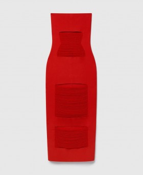 Stella McCartney Maxi haljina bez naramenica od kompaktnog pletenja | Ženske haljine