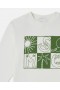Stella McCartney Brand Boxing Check Långärmad T-shirt Krämgrön | Barn T-shirts Och Sweatshirts