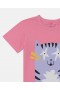  Stella McCartney Cat Graphic T-shirt Rosa | Barn T-shirts Och Toppar