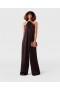 Stella McCartney Kedja Halterneck Satin Jumpsuit Chokladbrun | Dam Jumpsuits