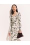  Stella McCartney Cherry Print Mesh Långärmad Topp Krämgrädde | Damskjortor Och Toppar