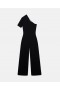 Stella McCartney Kompakt Stickad Jumpsuit Med En Axel Svart | Dam Jumpsuits
