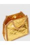  Stella McCartney Crinkled Metallic Falabella Mini Tote Bag Guld | Dam Den ikoniska Falabella