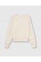 Stella McCartney Cropped Kelsun Crewneck Tröja Krämgrädde | Dam Stickade Tröjor