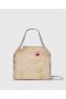  Stella McCartney Falabella Blommig Broderad Mini Tote Buttercream | Dam Den ikoniska Falabella