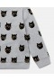  Stella McCartney Spooky Cat Mönstrad Tröja Grå | Barntröjor & Koftor