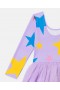 Stella Mccartney Stjärnmönster Tyllkjol Långärmad Klänning Lila | Barnklänningar & Jumpsuits