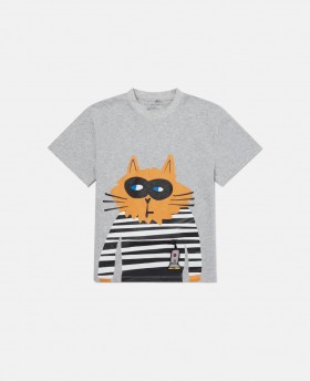  Stella McCartney Cat Graphic T-shirt Grå | Barn T-shirts Och Sweatshirts