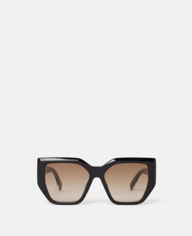  Stella McCartney Chunky fyrkantiga cat eye-solglasögon svarta | Dam solglasögon