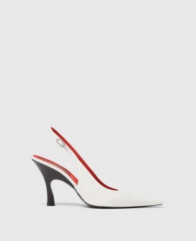  Stella Mccartney Elsa Spetsiga Slingbacks Sten | Damklackskor