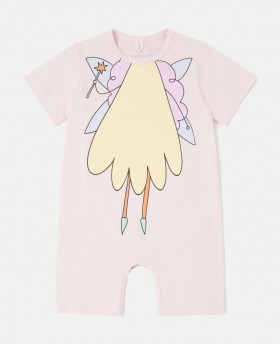 Stella McCartney Fairy Graphic Crewneck Romper Rosa | Barn Baby Flickor
