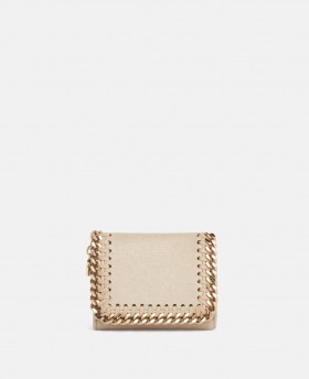  Stella Mccartney Falabella Tri-fold Plånbok Clotted Cream | Damplånböcker