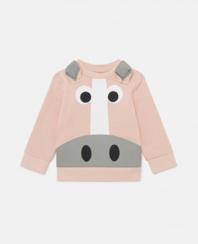 Stella McCartney Horse Graphic Sweatshirt Persika Rosa | Barntröjor Och T-shirts