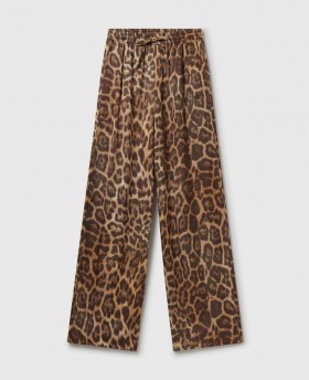  Stella McCartney Leopard Raka Byxor Leopardmönster | Dambyxor Och Shorts