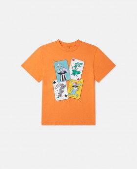  Stella McCartney Magicians Bunny Graphic Crewneck T-shirt Orange | Barn T-shirts Och Sweatshirts