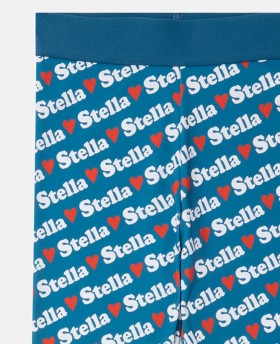  Stella McCartney Moniker Print Leggings Blå | Barnbyxor och shorts