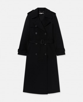  Stella McCartney Trenchcoat med överdimensionerad skärp, svart | Damjackor och rockar