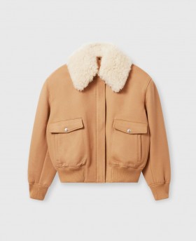  Stella McCartney Plush Teddy Bomberjacka Kamel | Damjackor Och Kappor