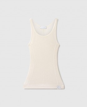  Stella Mccartney Skir Ribbed Kelsun™ Linne Buttercream | Dam Stickat