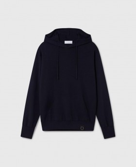Stella McCartney Slouchy Drawstring Hoodie Marinblå | Damtröjor Och T-shirts
