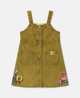 Stella McCartney Spongebob Graphic Denimklänning Gul | Barnklänningar och Jumpsuits