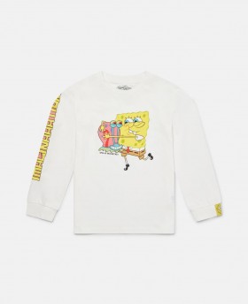 Stella McCartney Svampbob Graphic Sweatshirt Krämgrön | Barn T-shirts Och Toppar