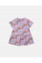 Stella Mccartney Rollerskate Gökkuşağı Desenli Elbise Mor | Çocuk Bebek Kız