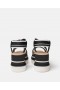  Stella Mccartney Sneak-elyse Çizgili Platform Sandaletler Siyah/Beyaz | Kadın Sandaletler