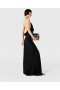  Vestido largo Stella McCartney con escote pronunciado y cristales, negro y plateado | Vestidos de mujer