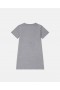 Vestido camiseta gris con flecos y estampado de estrellas de Stella McCartney | Vestidos y monos para niños